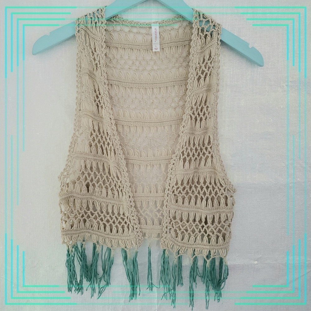 Xhilaration Boho Fringe Festival Vest Top